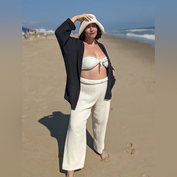 NEW NWT Na Nin Patricia Knitted Cotton Rib Pants in Oat-Still Selling - Picture 5 of 15